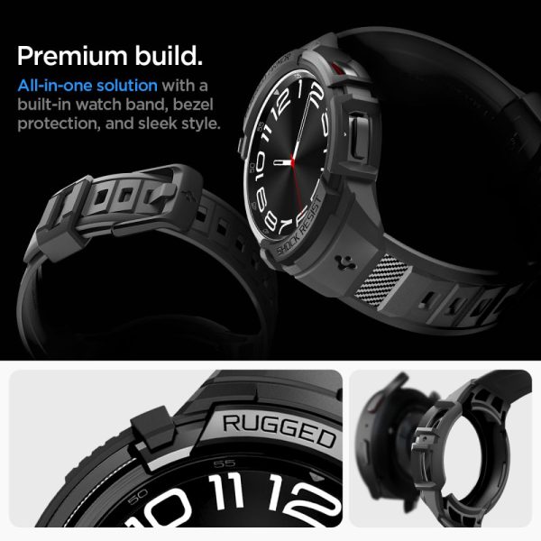 SPIGEN RUGGED ARMOR PRO GALAXY WATCH 6 CLASSIC (47 MM)  BLACK - Image 19